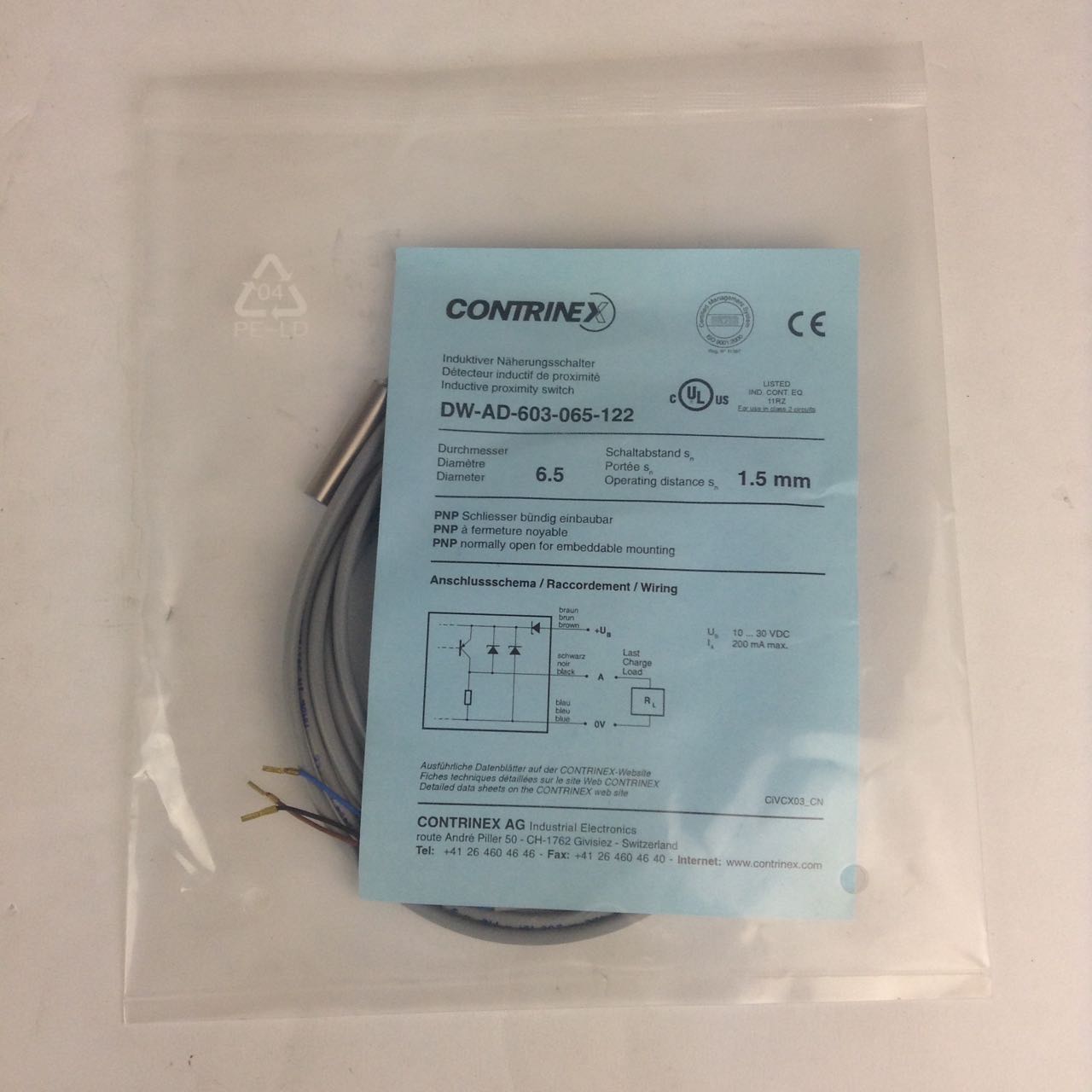 Contrinex DWAD603065122 New Sealed Factory Packing