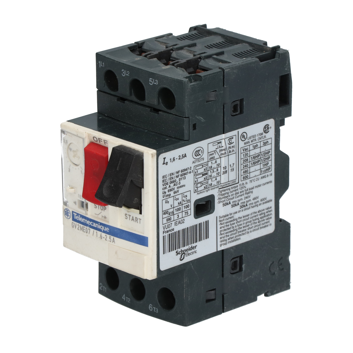 Telemecanique GV2ME07 Motor Protection Switch Motorschutzschalter Used UMP