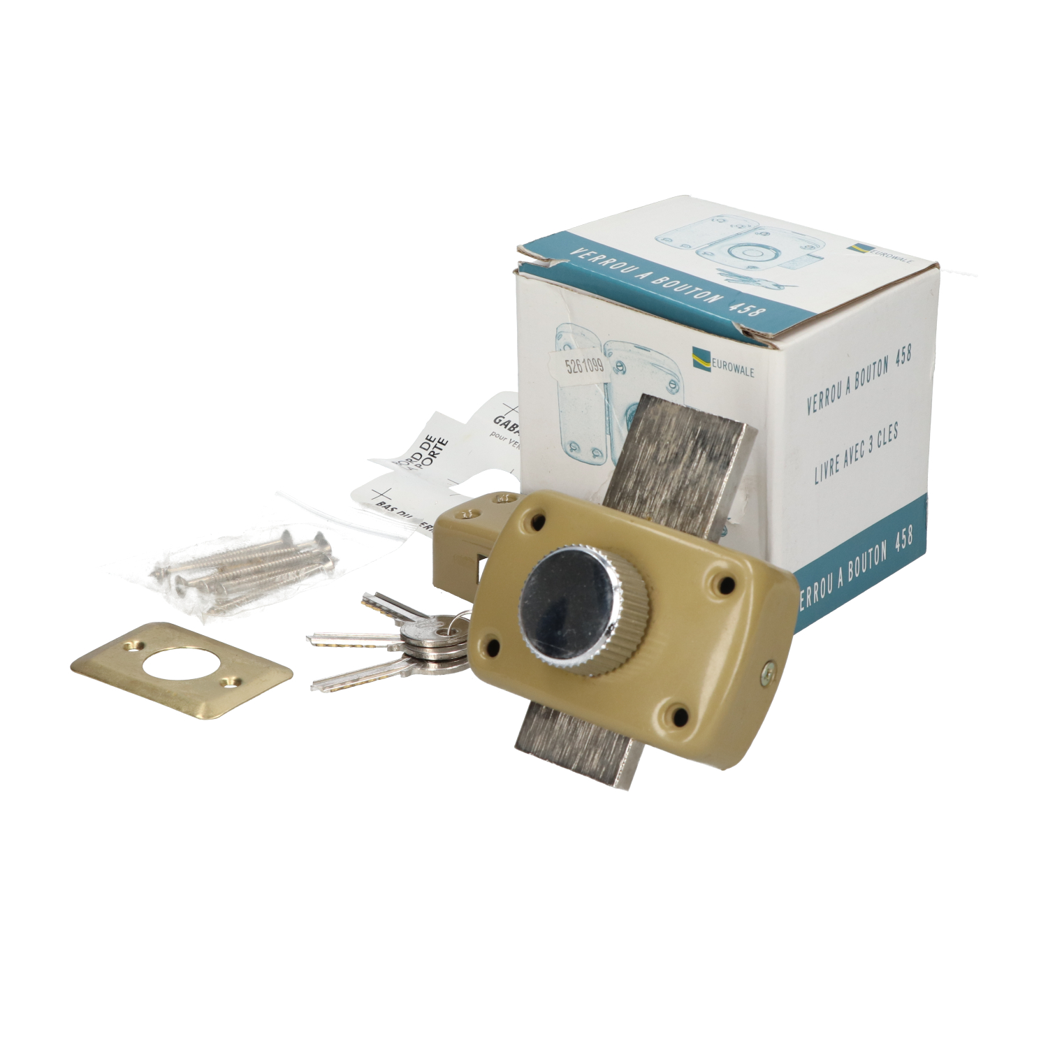 Eurowale Platte 195 In Messing - Türgriffplatte Für Innentüren