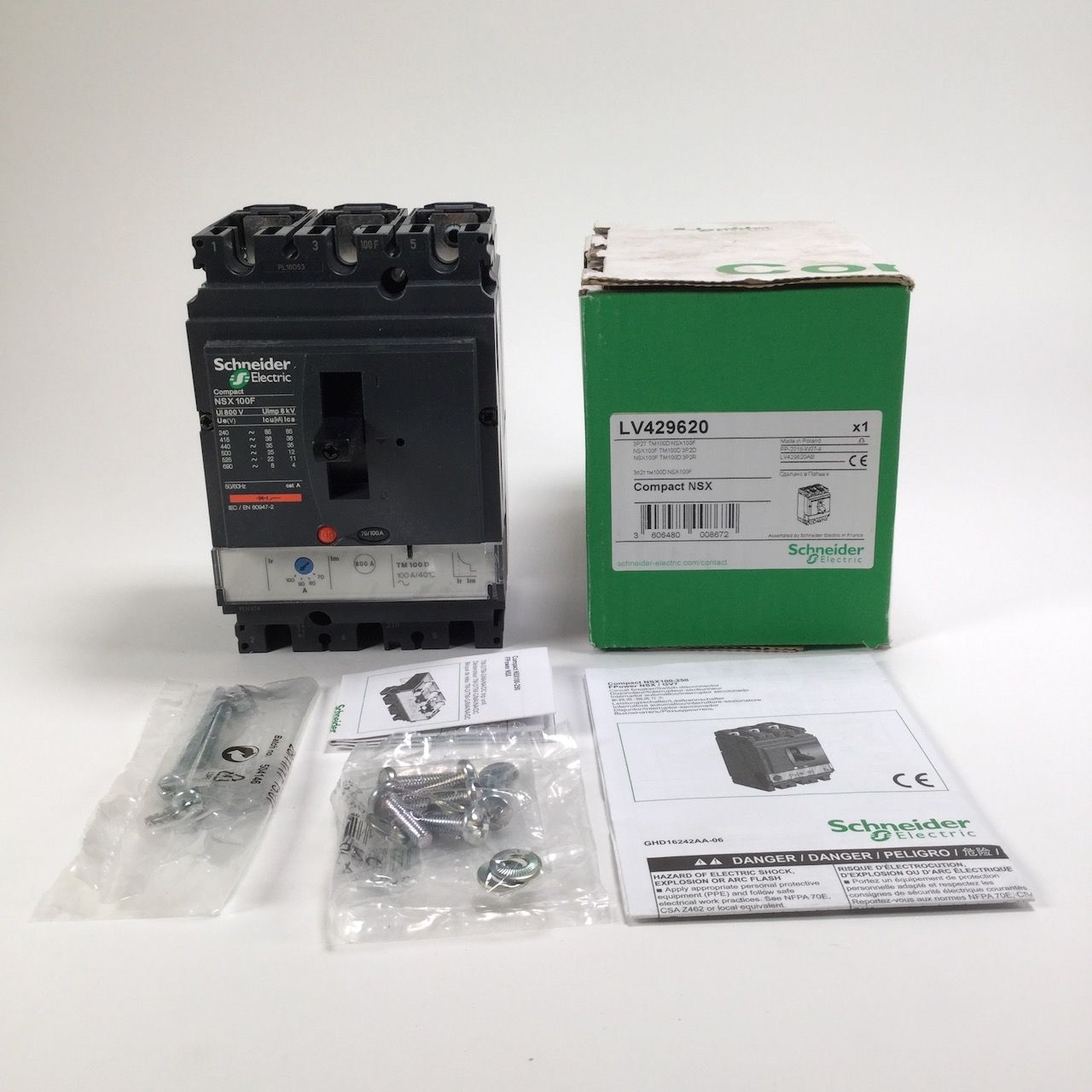 Details about   Schneider Electric LV429620 Circuit breaker Compact NSX100F New NFP 