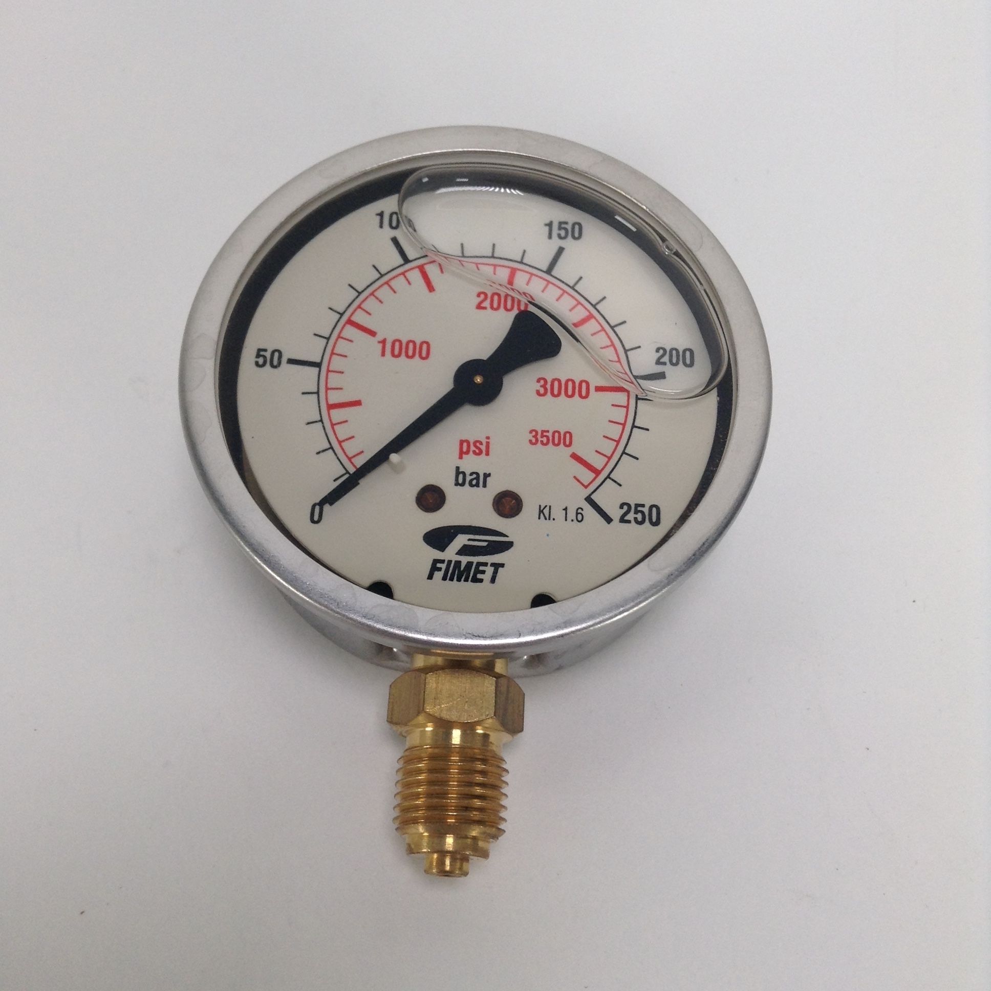 Fimet pressure gauge Druckanzeige manometer 0-40 bar 0-580 psi NEW NMP 