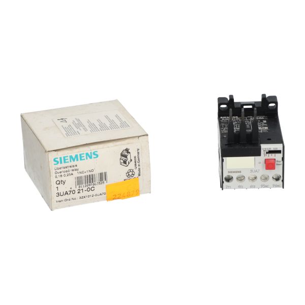 Siemens 3UA7021-0C thermal bimetallic overload relay New NFP