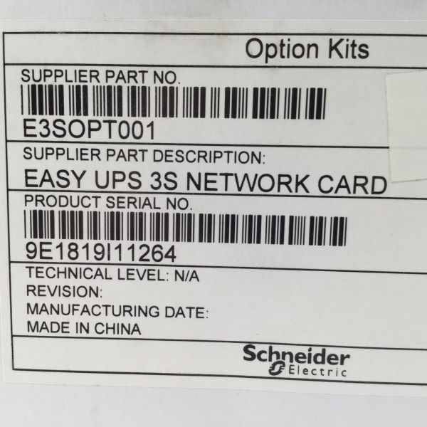 Schneider Electric E3SOPT001 Easy UPS 3S network card New NFP Sealed