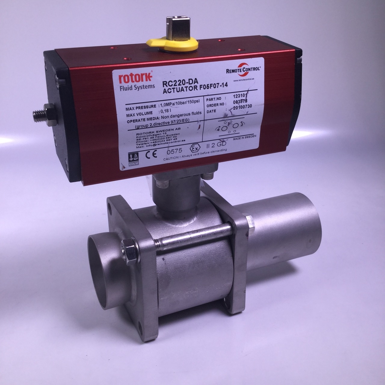 Remote Control RC220DA Actuator + Ball valve New NMP