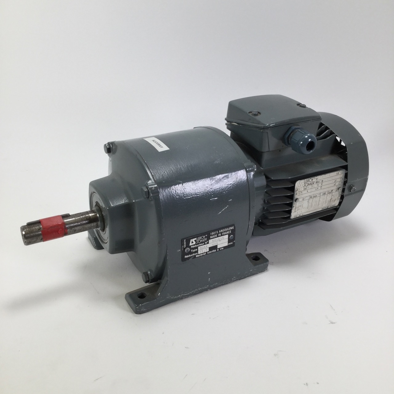 LeroySomer LS63E motor 1500rpm 0.18kW ORB416 CBA2 SB3 reduction 19.4 Used UMP