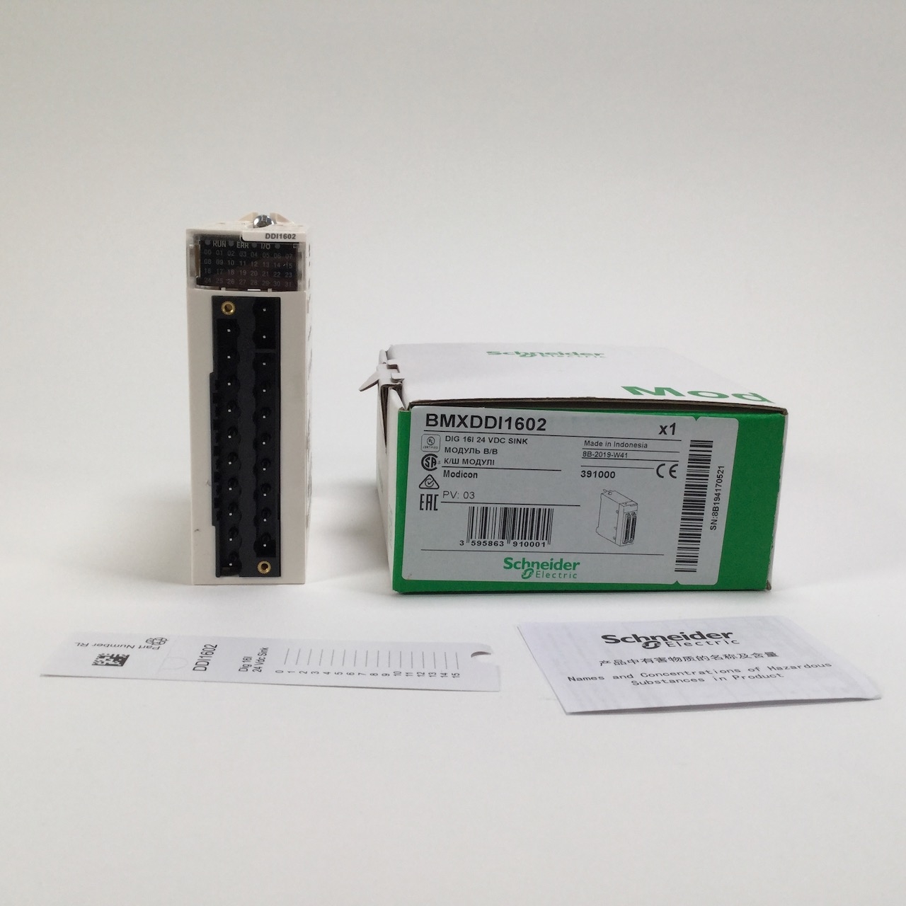 Schneider Electric BMXDDI1602 Modicon X80 Discrete input module Sink
