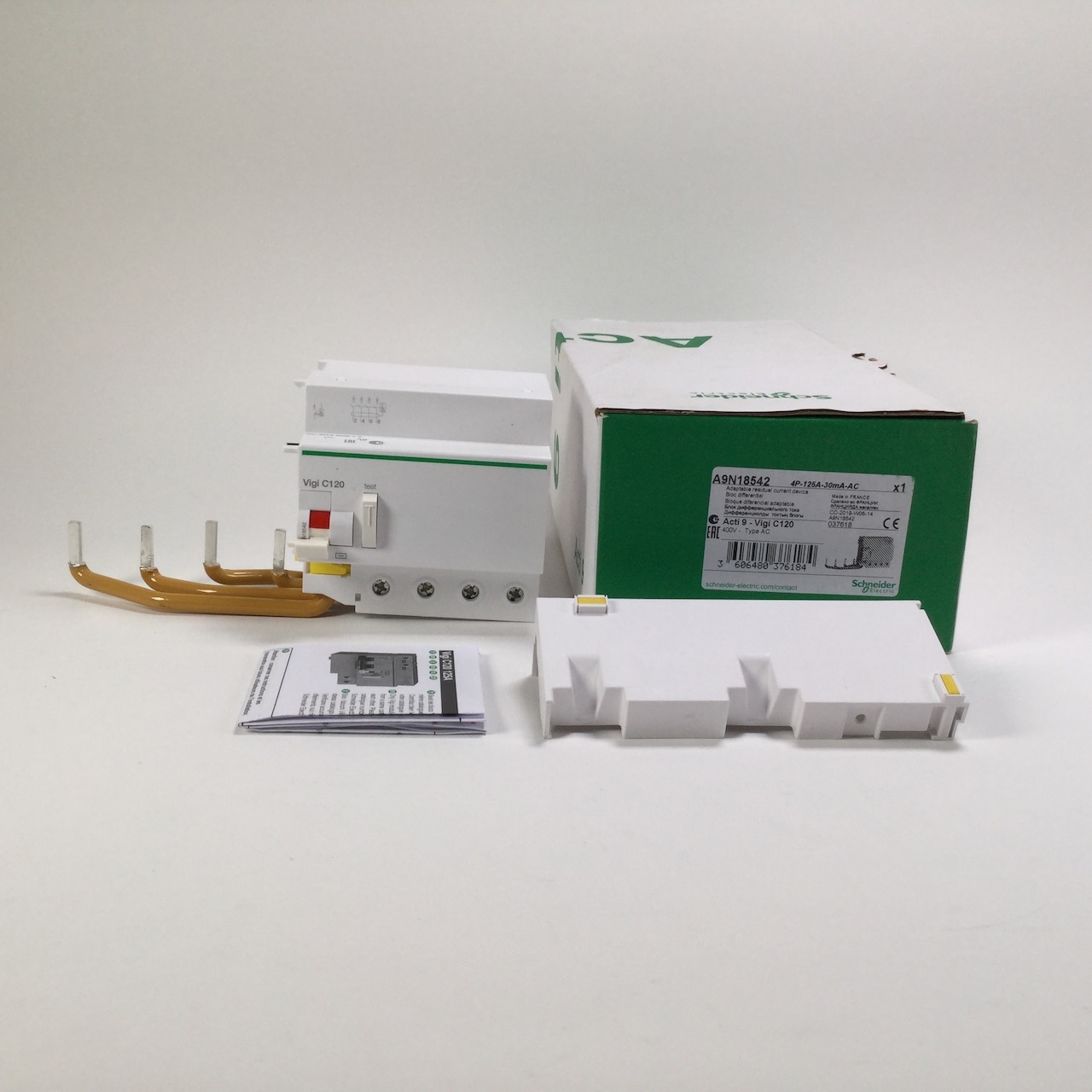 Schneider Electric A9N18542 Vigi C120 earth leakage addon block 125A