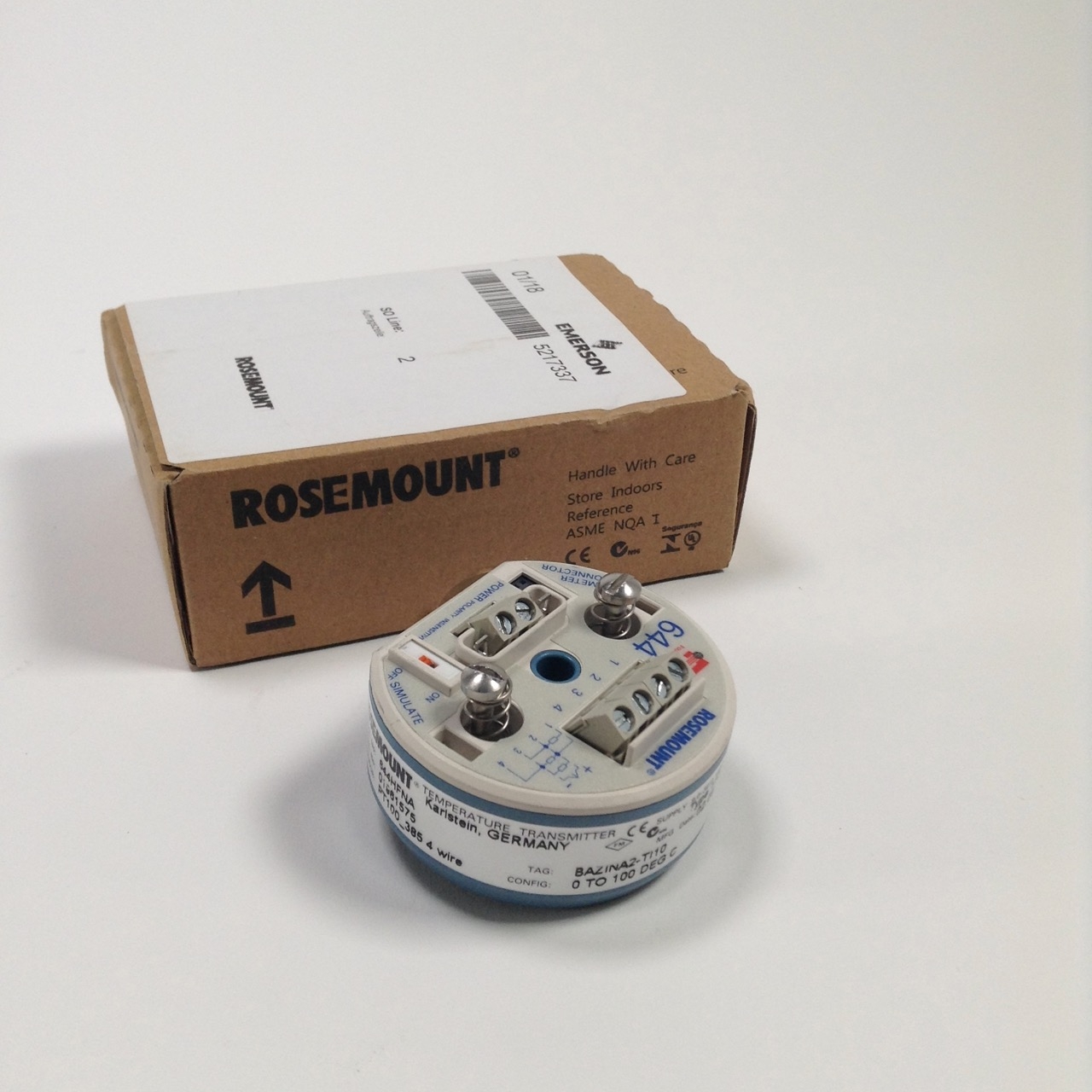 FisherRosemount Emerson 644HFNA temperature transmitter PT100_385 New NMP