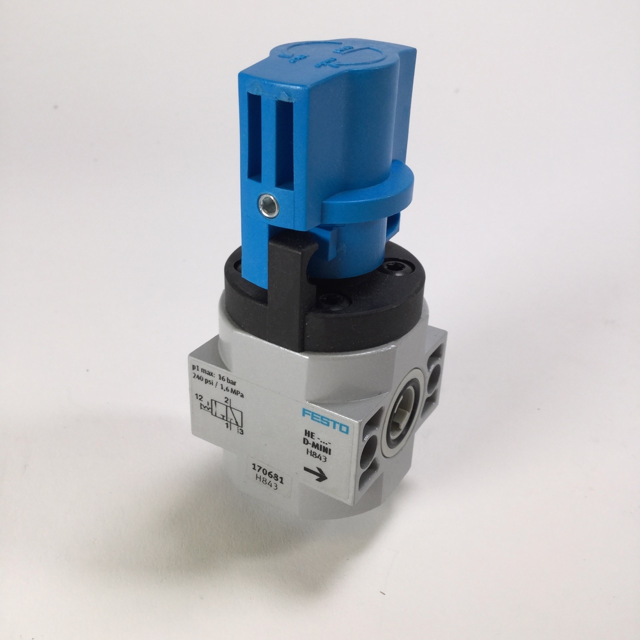Festo HE-D-MINI On-off valve manual Start Valve 16 bar Einschaltventil ...