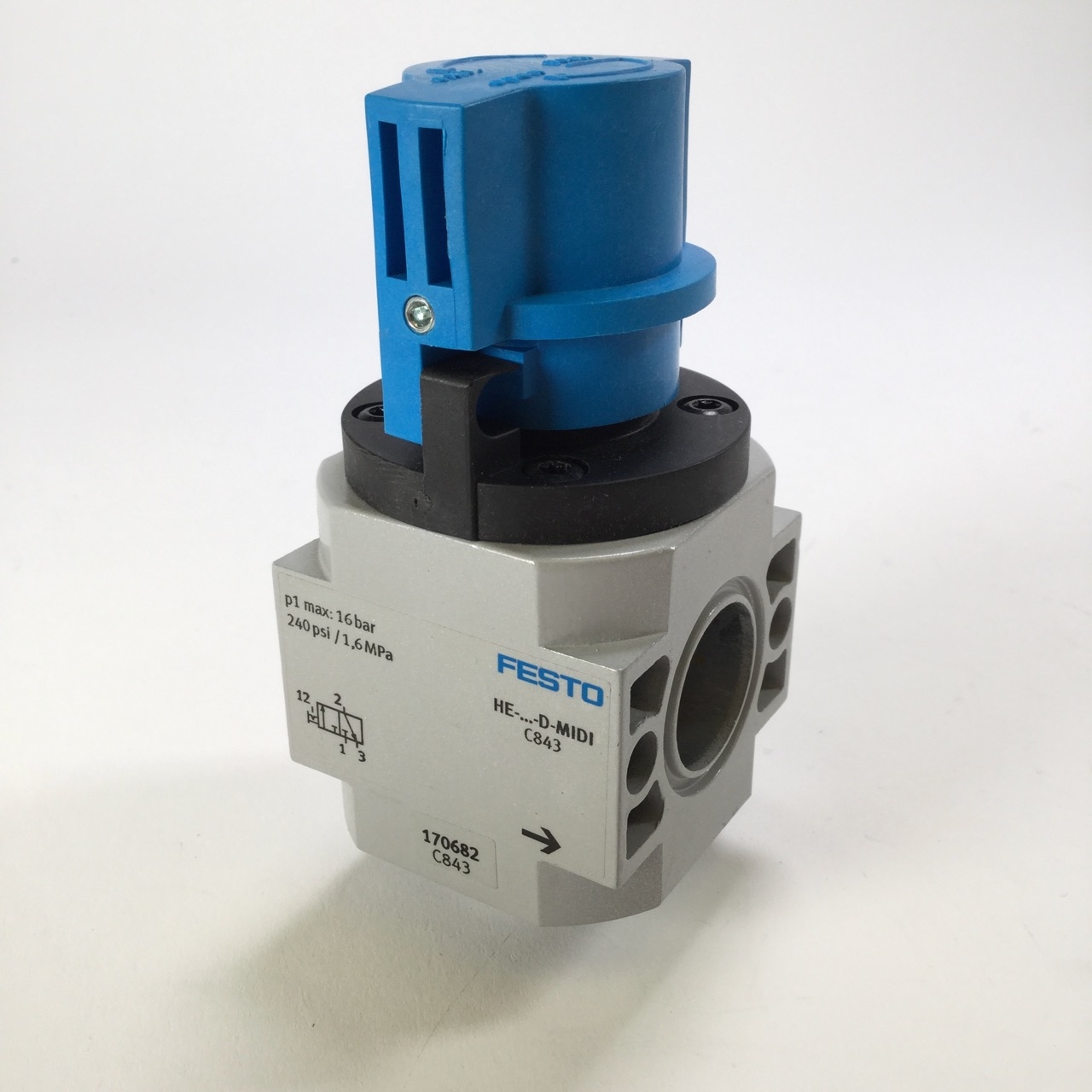 Festo HE-D-MIDI On-off valve Einschaltventil Start Ventil Grid 55mm New NFP