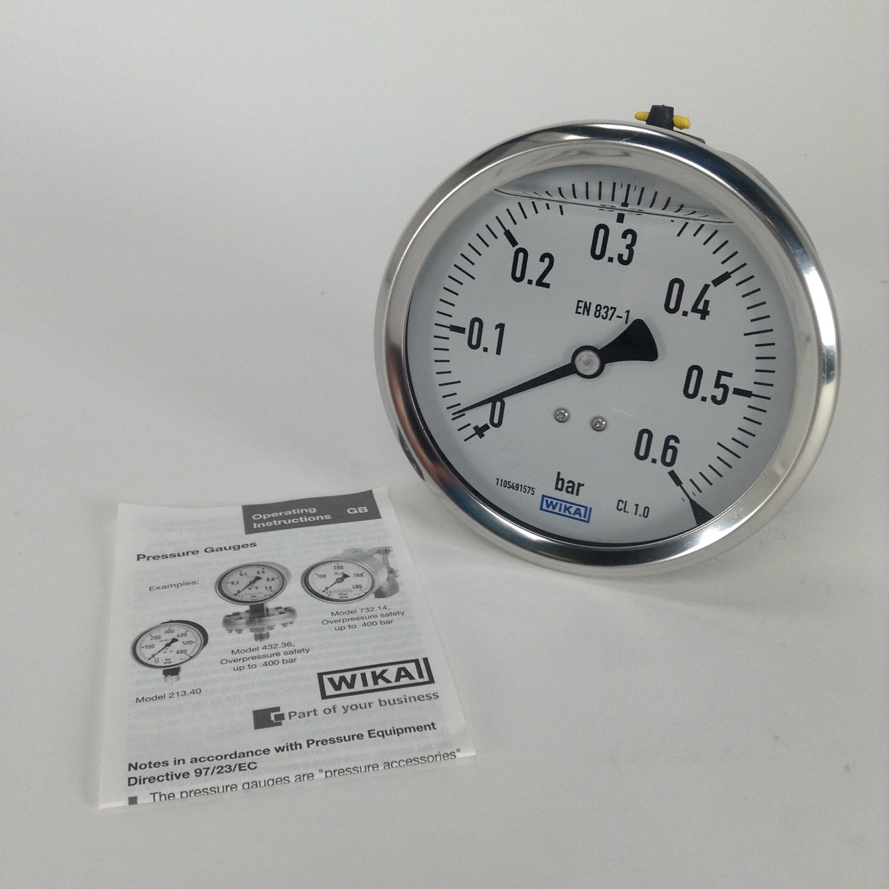 Wika 9023453 Pressure gauge 213.53.100 manometer 0 to 0.6 bar G1/2B New NFP