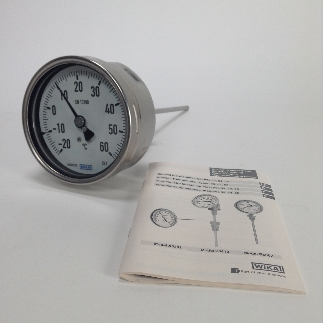 Wika 5231.01/160/20+60 Temperature gauge A5500/4 NG100 20 to 60C