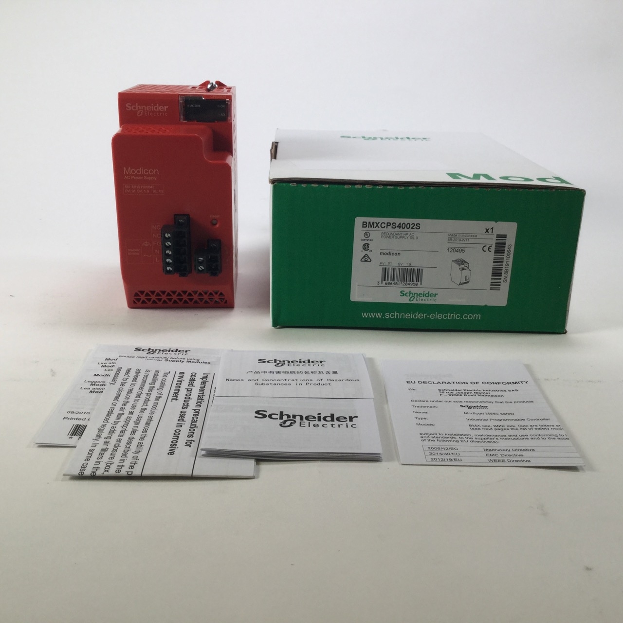 Module D'alimentation Redondant Schneider BMXCPS4002S - 100-240V AC Pour Automate X80