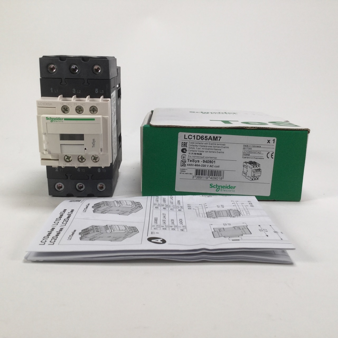 Schneider Electric LC1D65AM7 AC3 LC1D 3 Pole Contactor 440V 65A New NFP