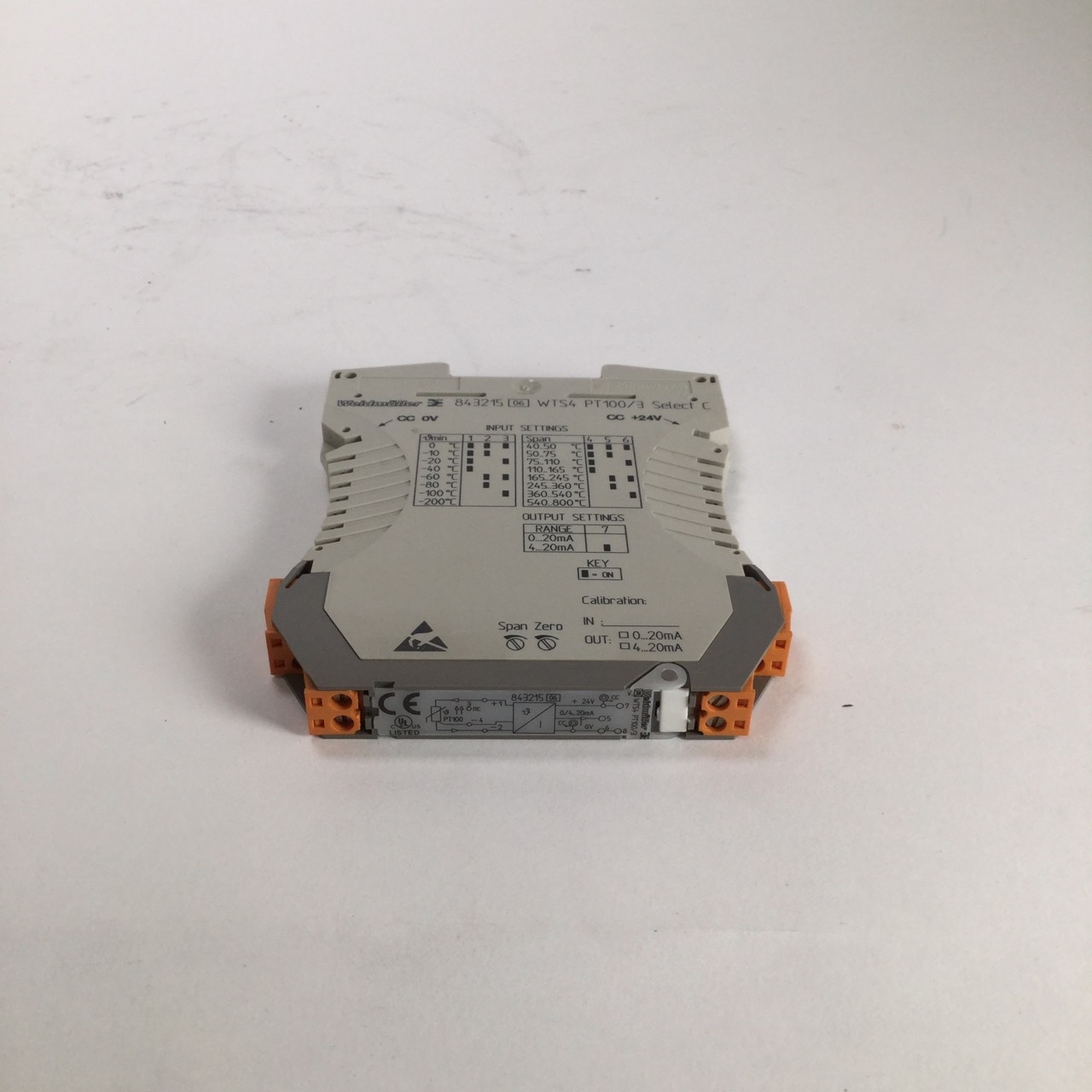 Weidmuller 8432150000 RTD wandler converter WTS4 PT100/3 C 0/420mA New NFP