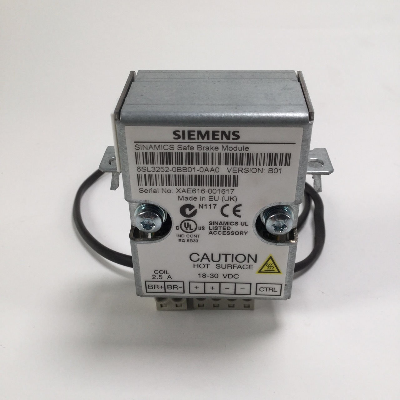 Siemens 6sl3252 0bb01 0aa0 Sinamics Safe Brake Module Used Ump
