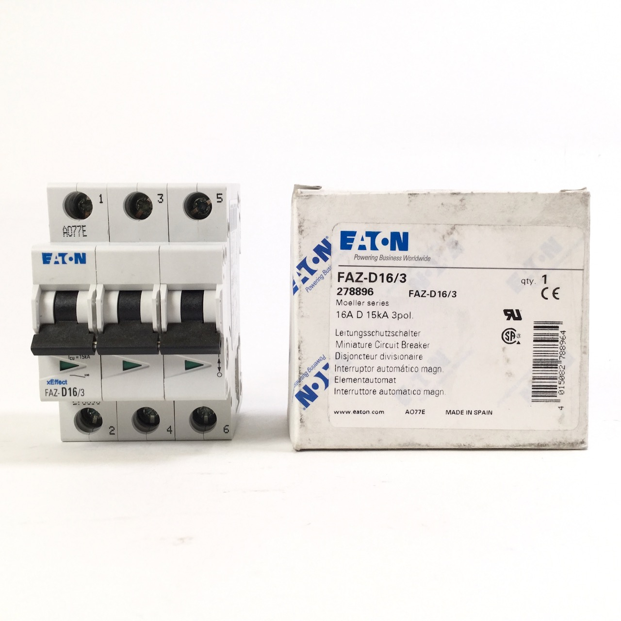 Eaton FAZD16/3 Miniature circuit breaker 278896 New NFP